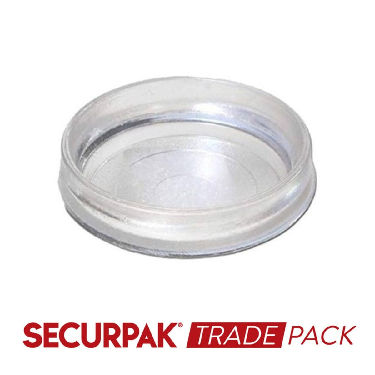 Pack of 4 Securpak large clear castor cups