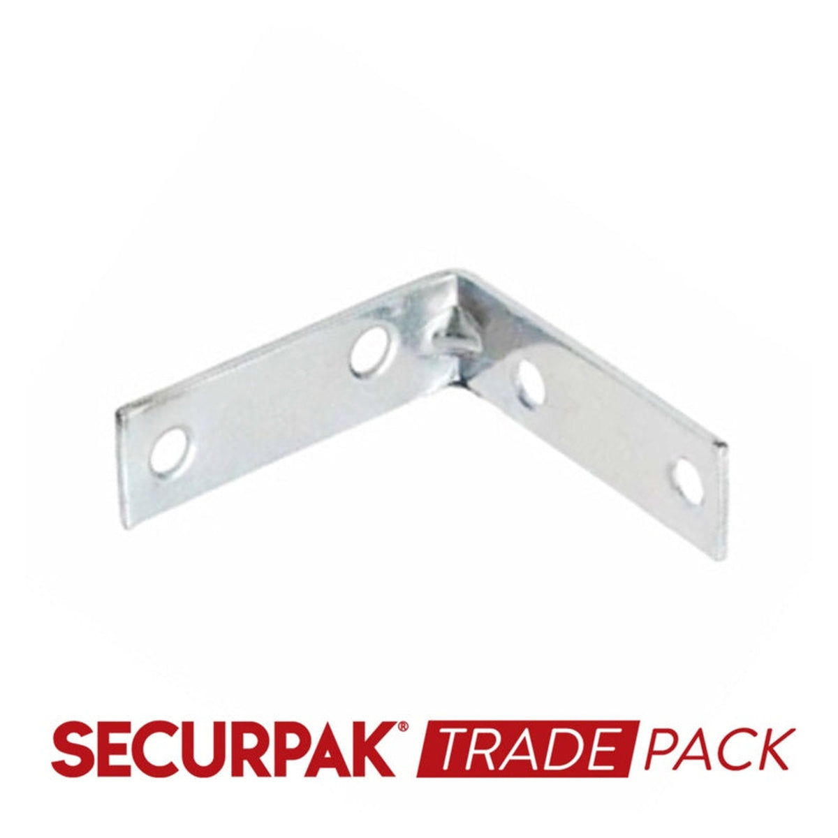 Securpak 75mm zinc plated corner braces, pack of 10