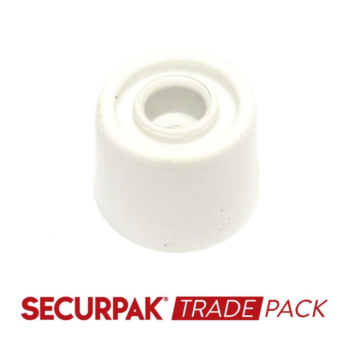 Securpak 32mm white door stops, pack of 20