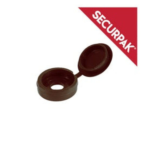 Pack of 40 Securpak brown fold-over screw caps