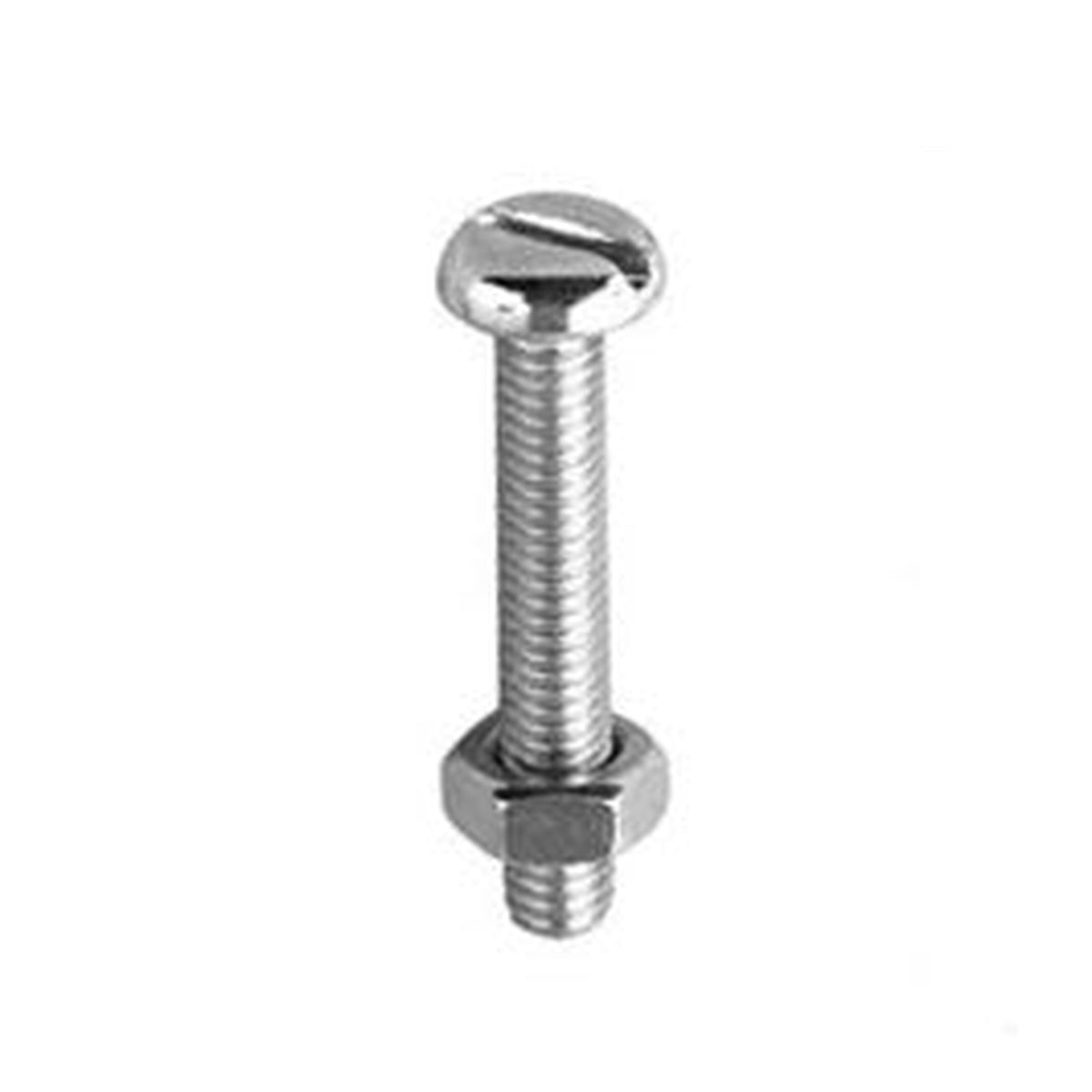 Pack of 10 Securpak zinc plated M4 x 12 machine screws with nuts