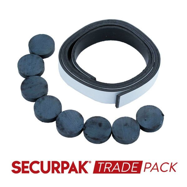 Securpak magnets and magnetic strip set
