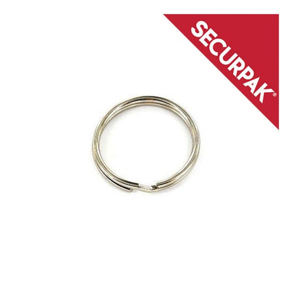 Pack of 8 Securpak 25mm nickel plated split rings