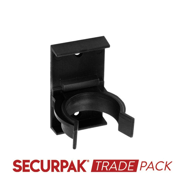 Securpak black plinth clips 10mm, pack of 10