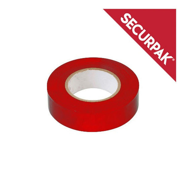 Securpak red PVC insulation tape 5m