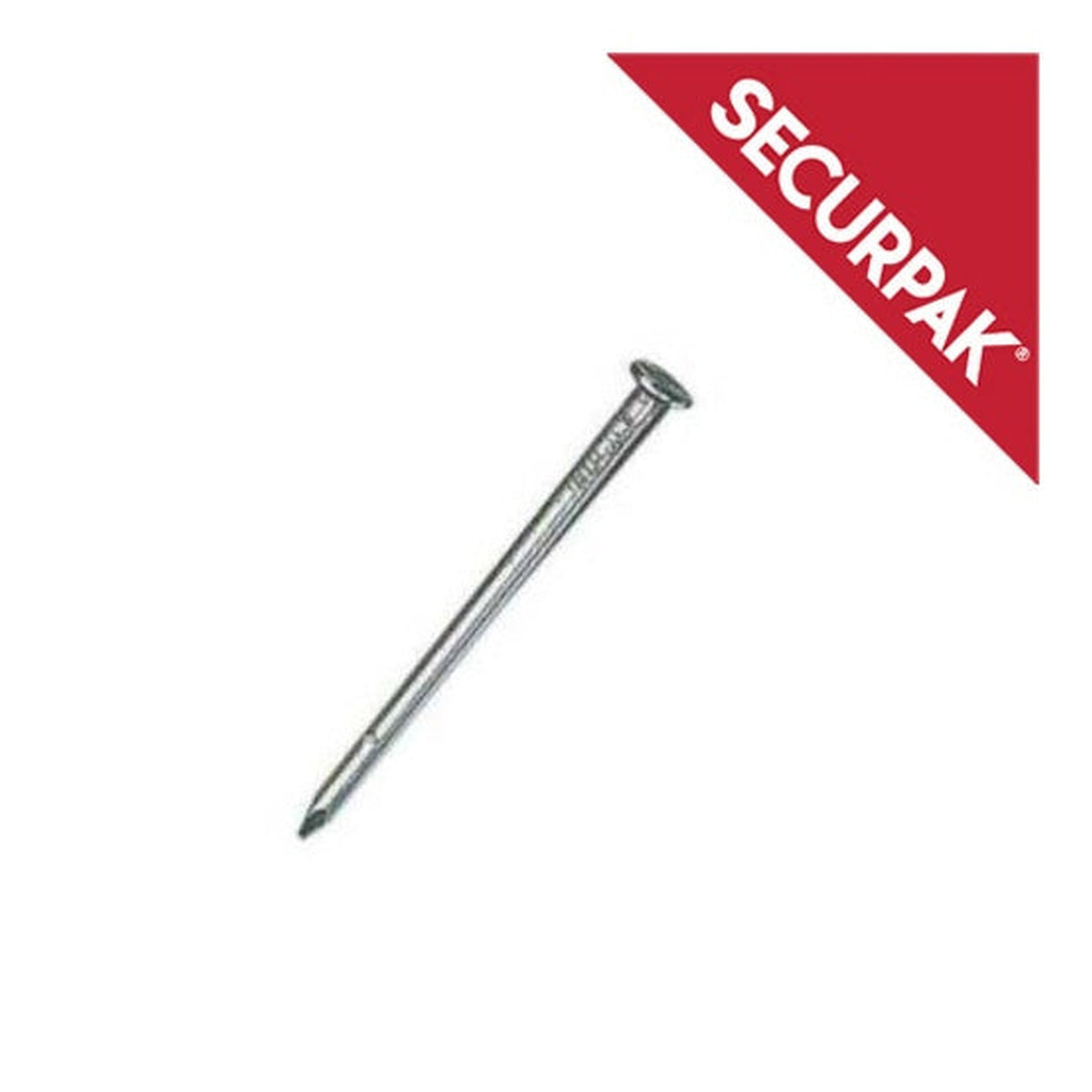 Securpak 75mm bright round nails 160g pack