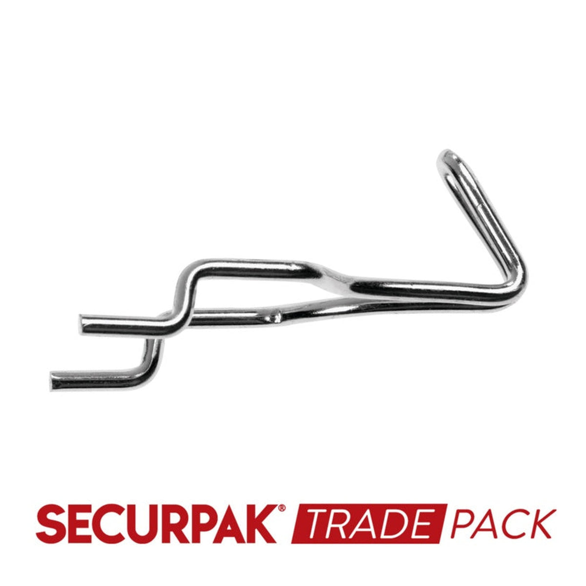 Securpak zinc plated single pegboard hooks pack of 20