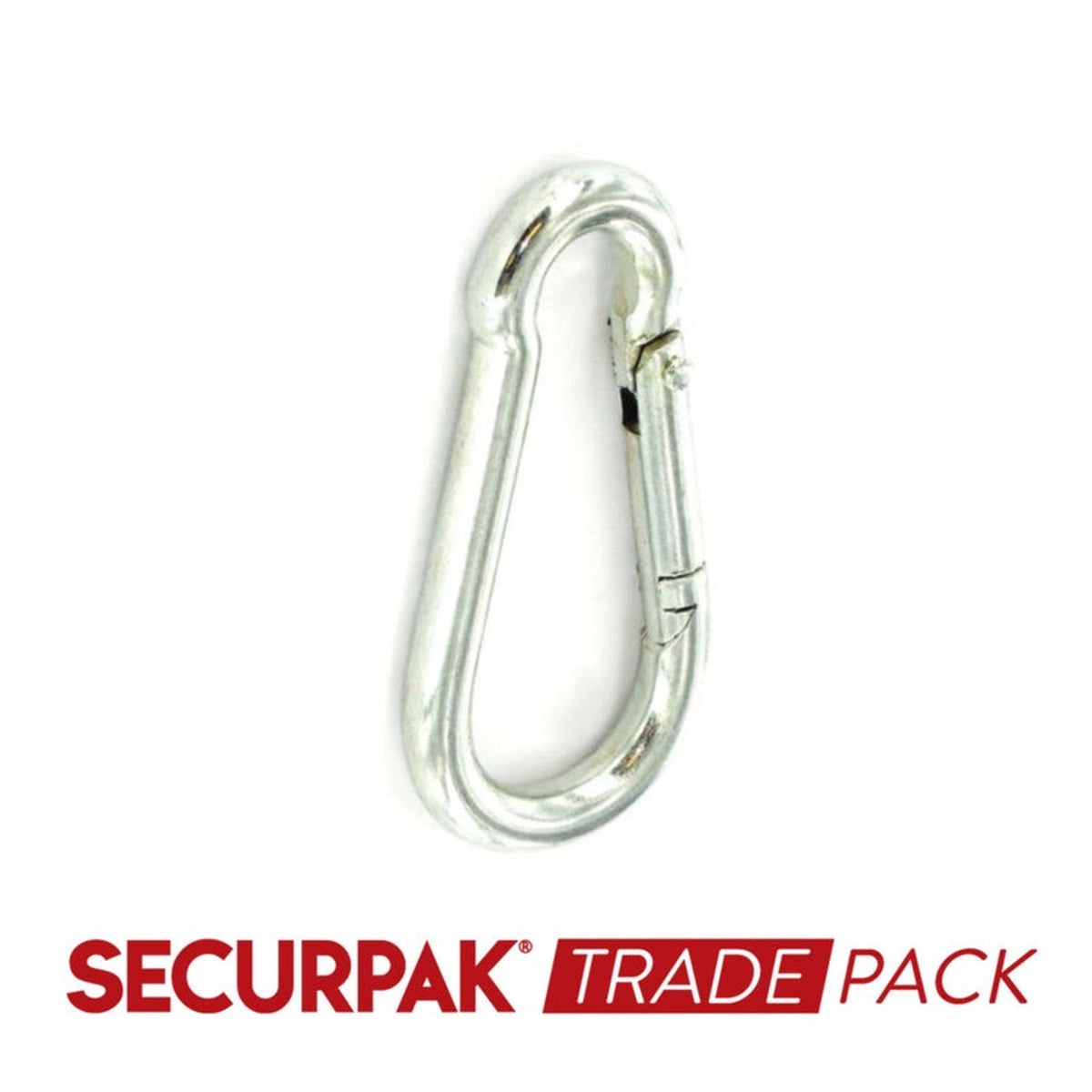 Securpak zinc plated M6 snap hooks pack of 5