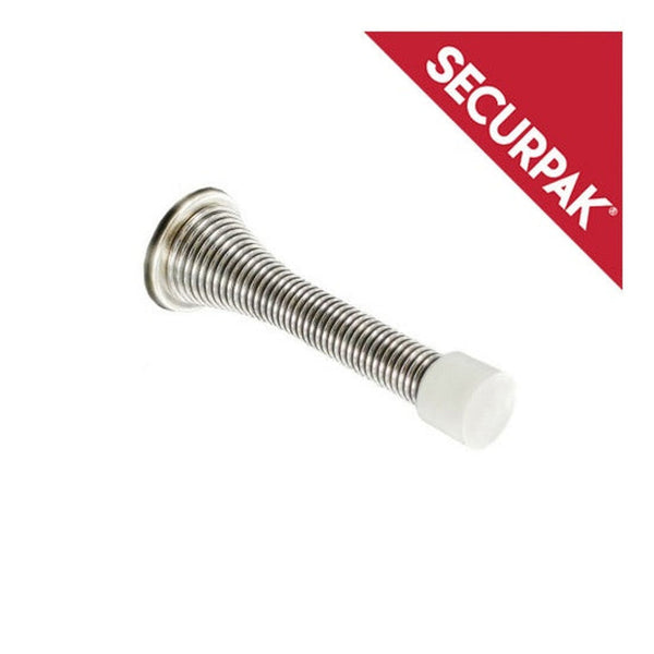 Securpak 75mm chrome plated spring door stop