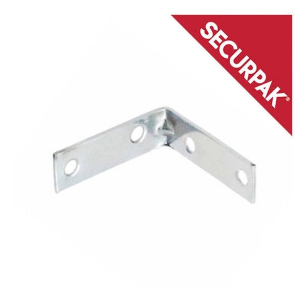 Securpak zinc plated 75mm corner braces pack of 2