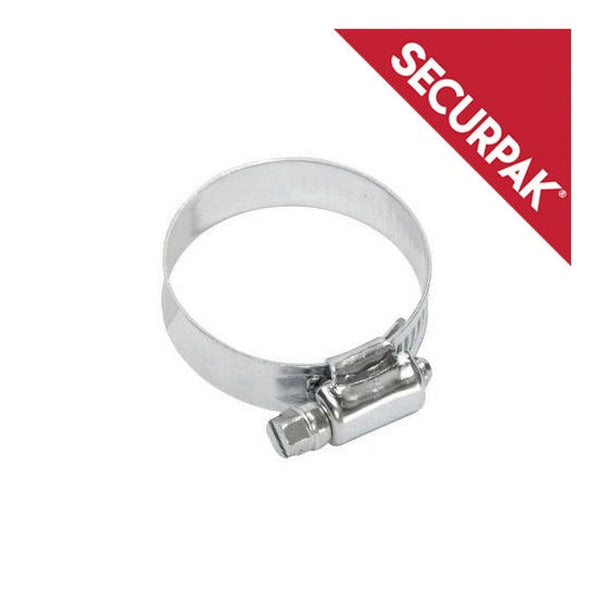 Securpak zinc plated hose clips 1/2in, pack of 2