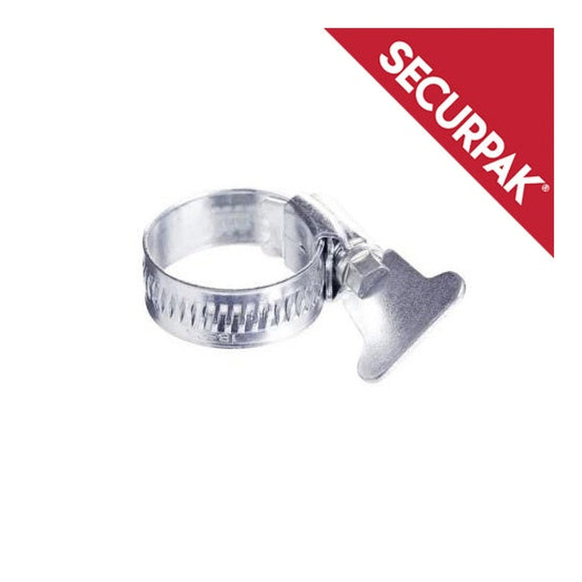 Pack of 2 Securpak zinc plated 5/8 inch thumb hose clips