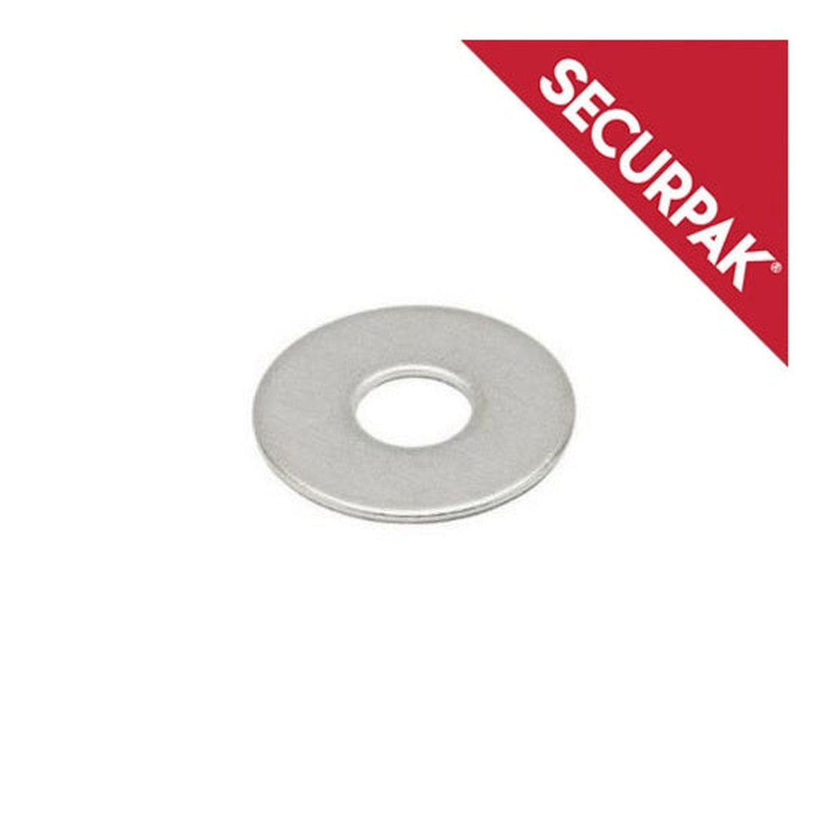 Pack of six Securpak zinc plated M10 x 38mm penny washers
