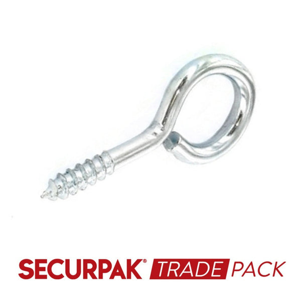 Securpak zinc plated screw eyes 65mm x 14 pack of 20