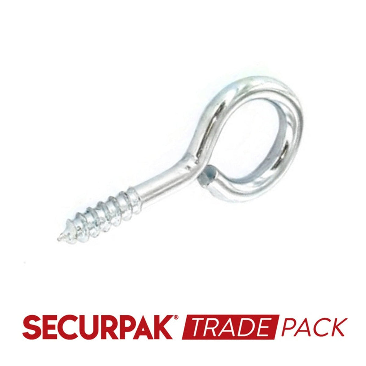Securpak zinc plated screw eyes 75mm x 18 pack of 15