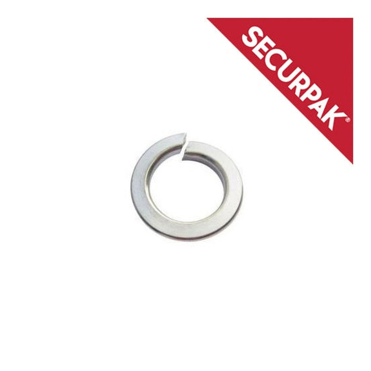 Securpak zinc plated M8 spring washers, pack of 20