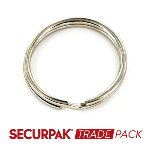 Securpak 38mm zinc plated steel split rings pack of 50