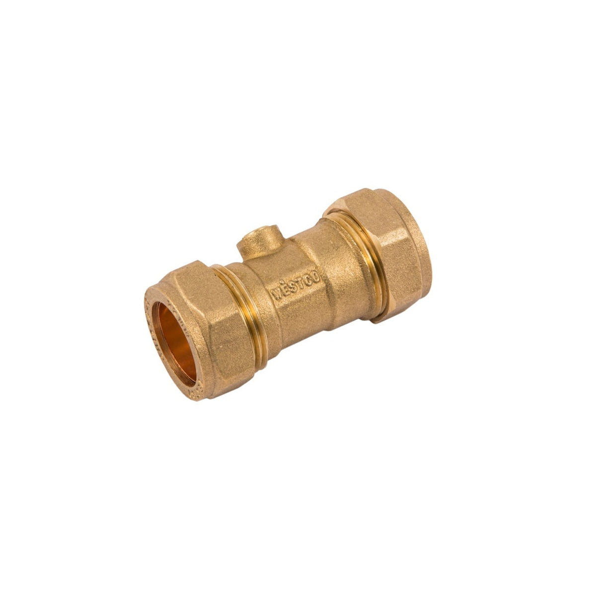 Securplumb 22mm brass compression isolating valve