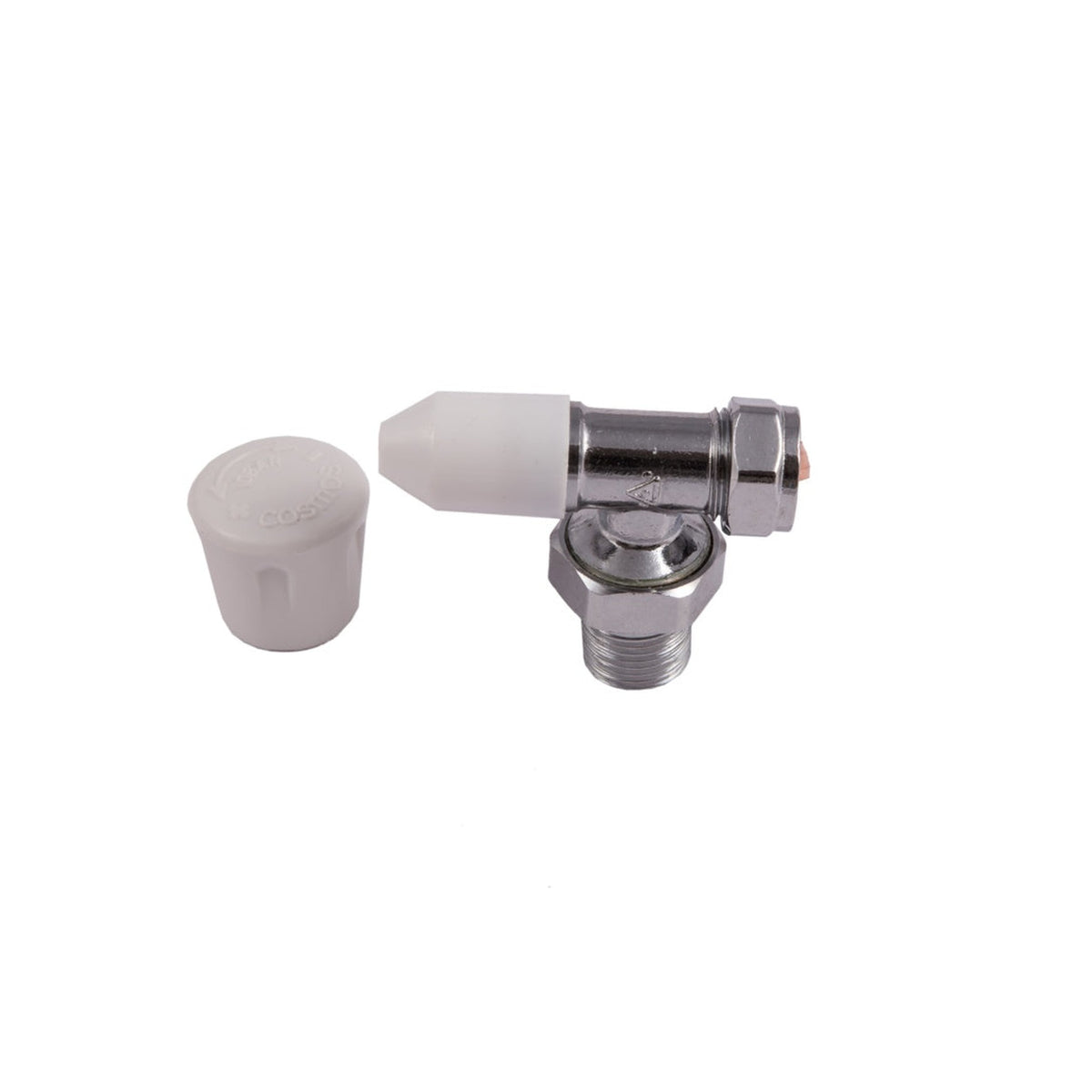 Securplumb 10mm chrome plated angle radiator valve