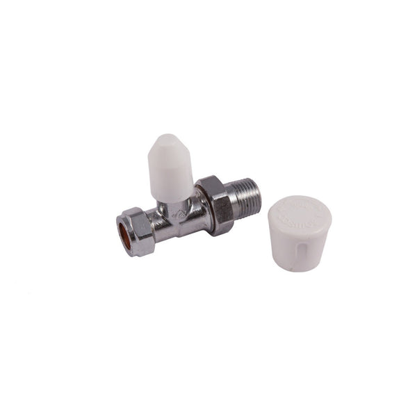 Securplumb 15mm chrome plated straight radiator valve