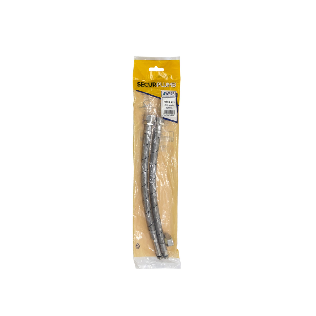 Pack of 2 Securplumb 300mm flexi tap connectors, view 2