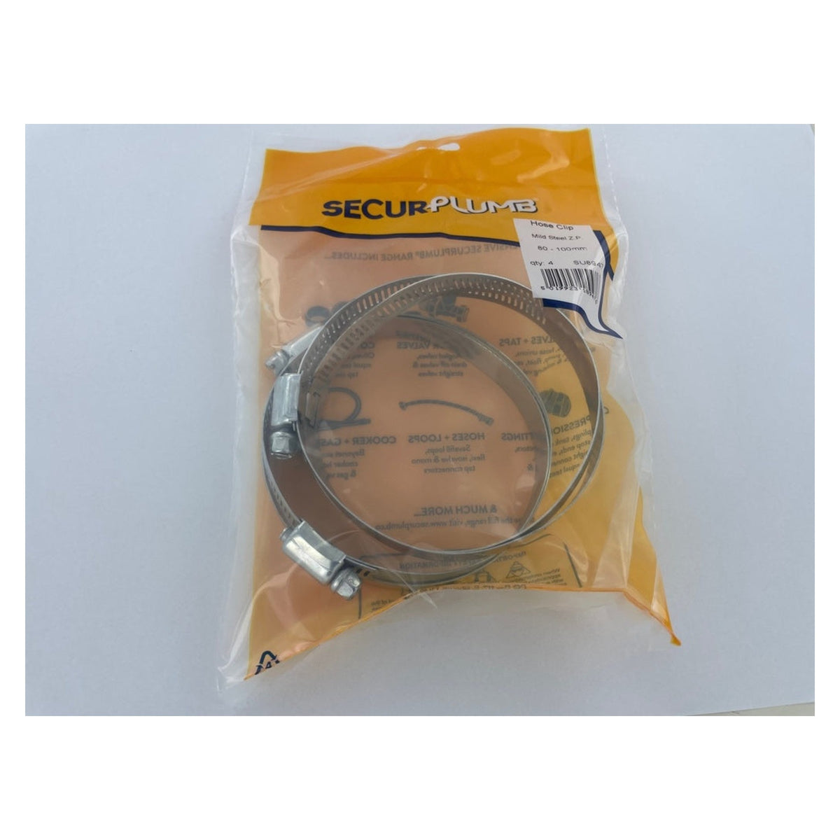 Securplumb 80-100mm hose clips pack of 4