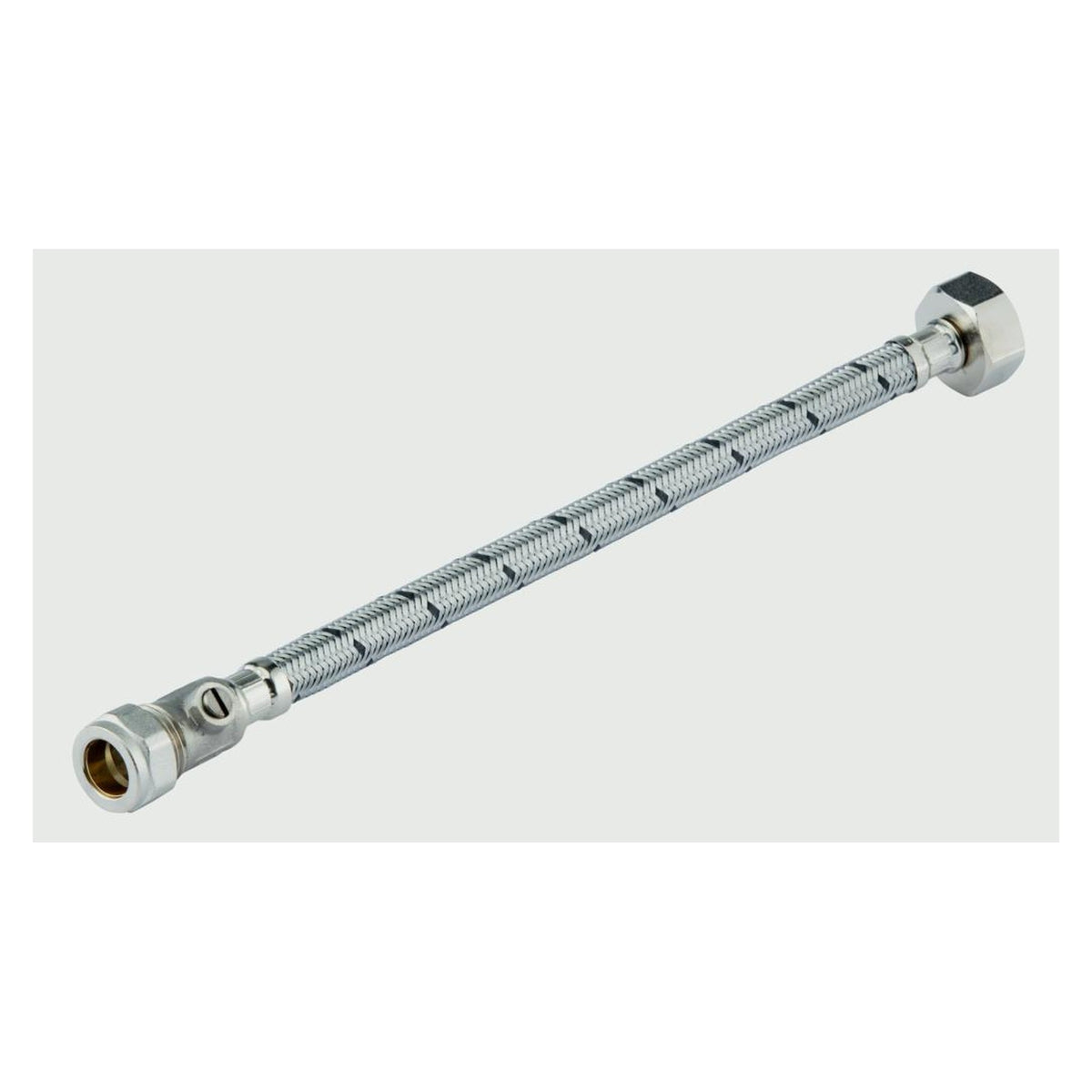 Securplumb ISO flexi tap connector with valve, 300mm, pack of 2