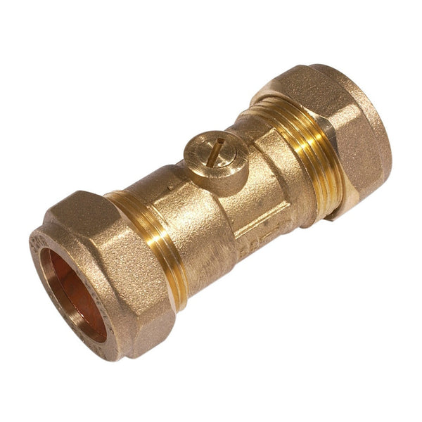 Securplumb 15mm low pressure brass isolating valve
