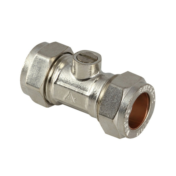 Securplumb chrome 15mm isolation valve