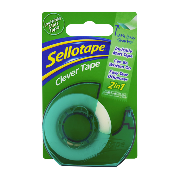 Sellotape Clever Tape 18mm x 25m display pack of 48