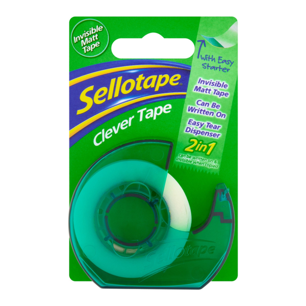 Sellotape Clever Tape dispenser 18mm x 25m