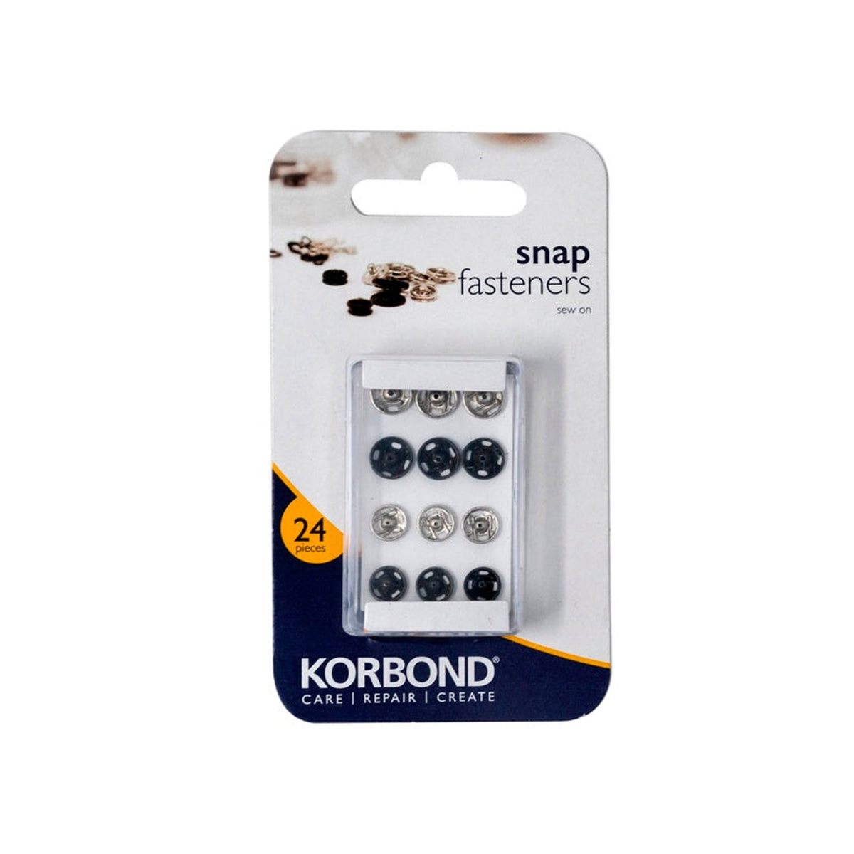 Sew On Snap Fasteners - 24 Piece