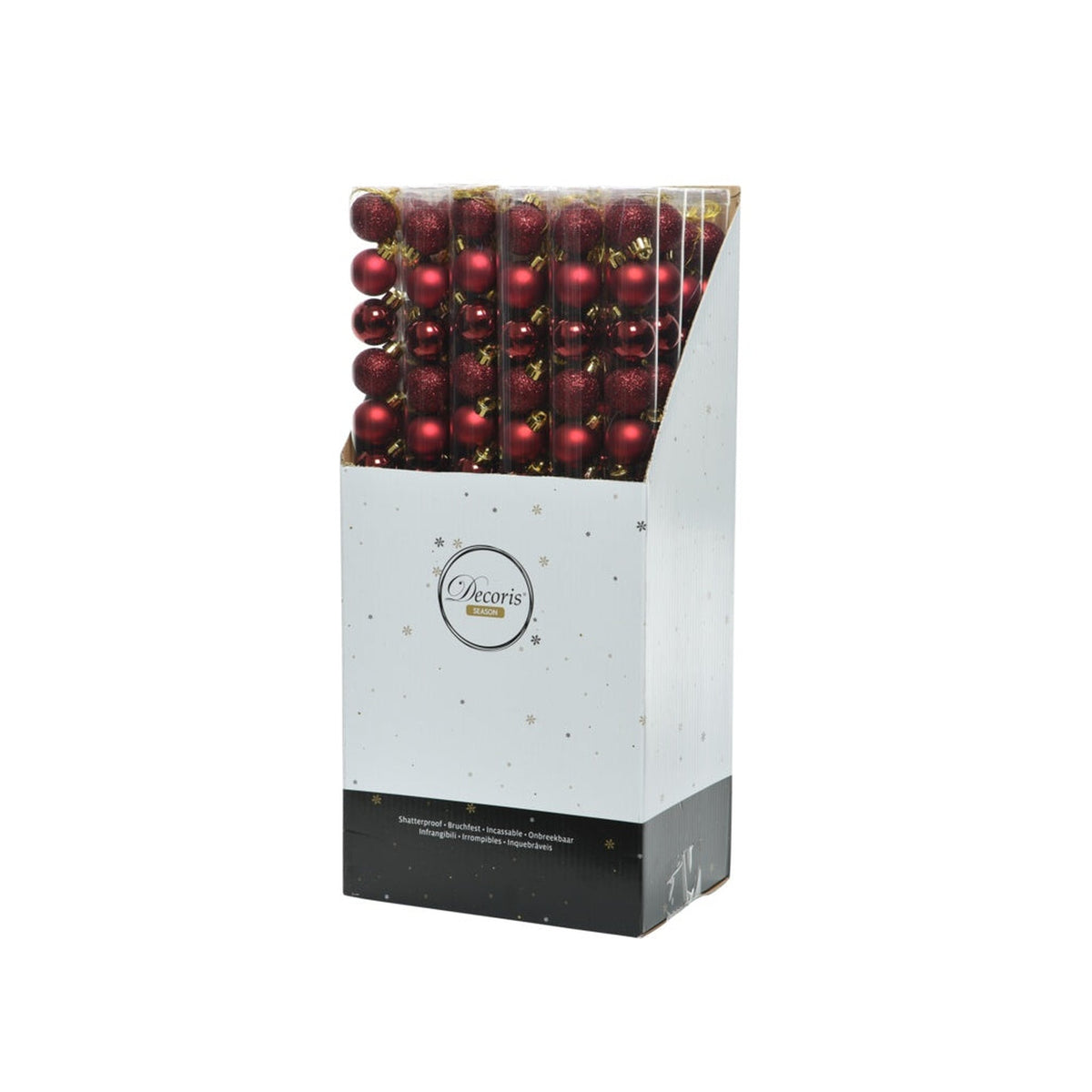 Shatterproof Baubles 3cm - Oxblood Mix, view 3