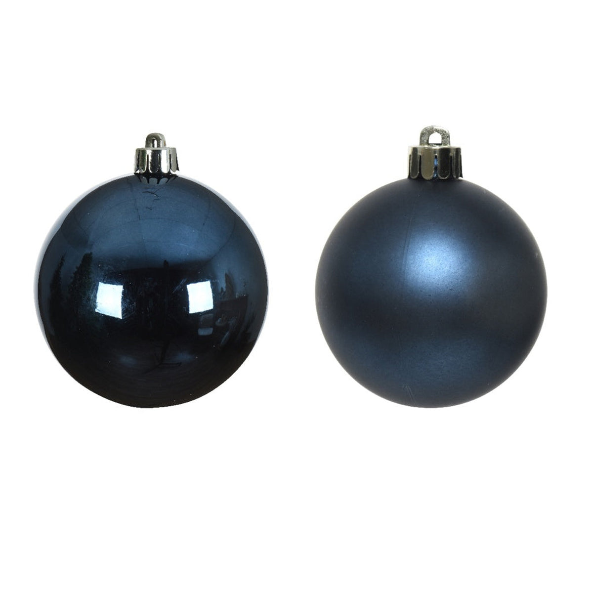 Shatterproof Baubles 8cm Box 6 - Night Blue, view 2