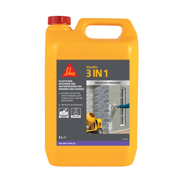 Sika 3 in 1 Mix 5L water resisting plasticiser