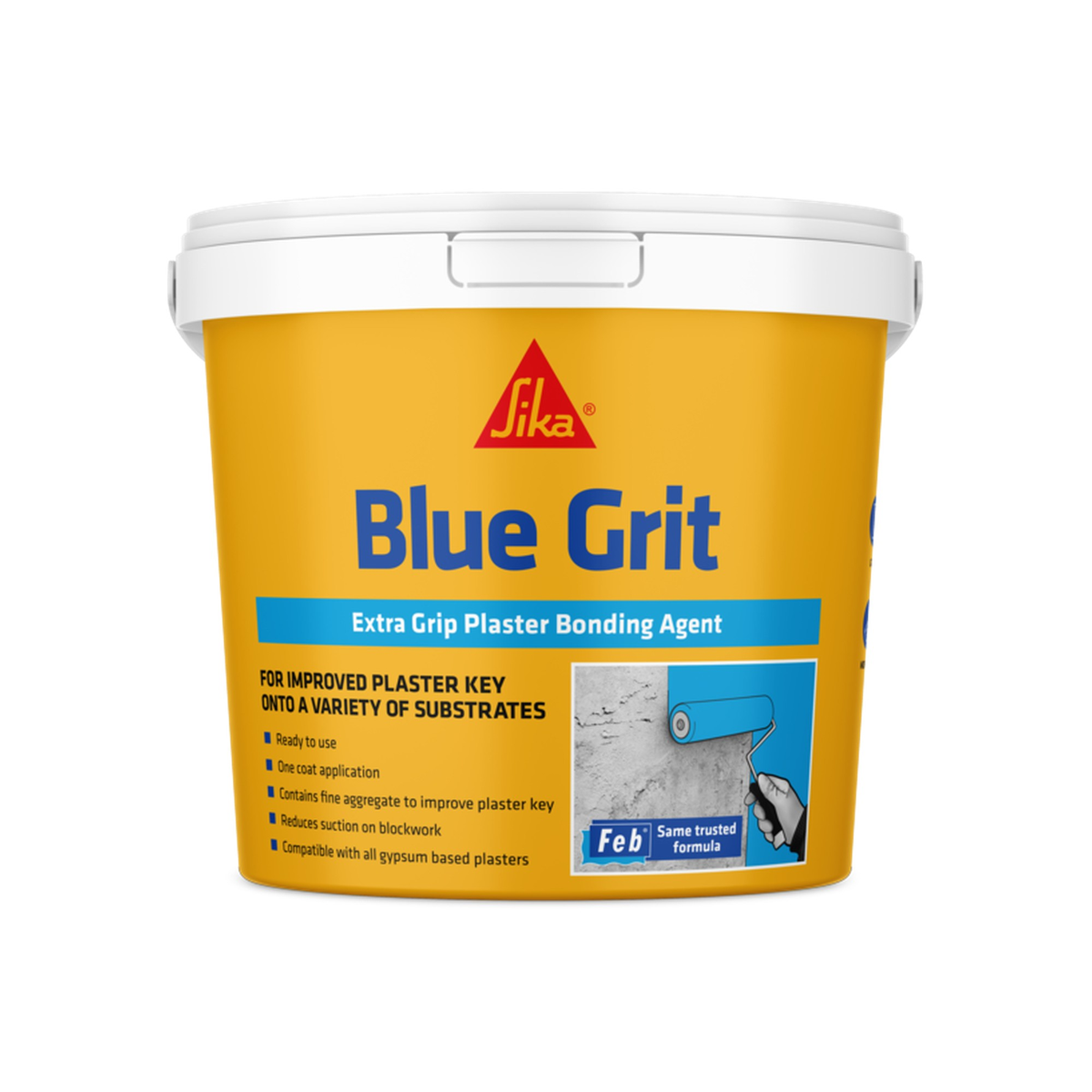 Sika Febond Blue Grit plasterers grip coat 5L tub