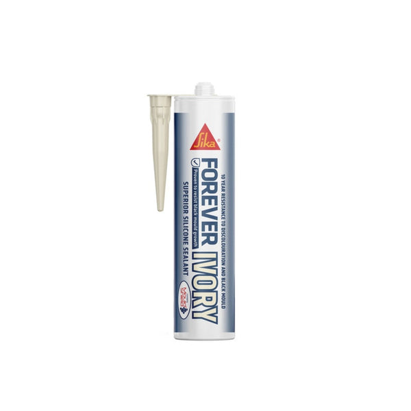 Sika Forever Ivory silicone sealant 295ml cartridge