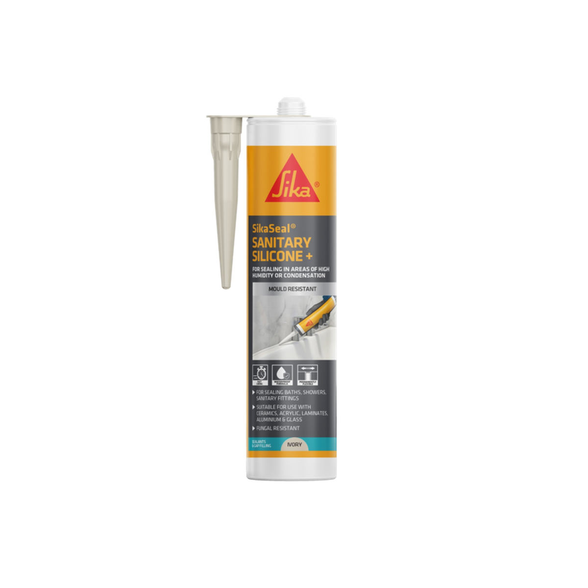 Sika SikaSeal Sanitary Silicone+ ivory 295ml cartridge
