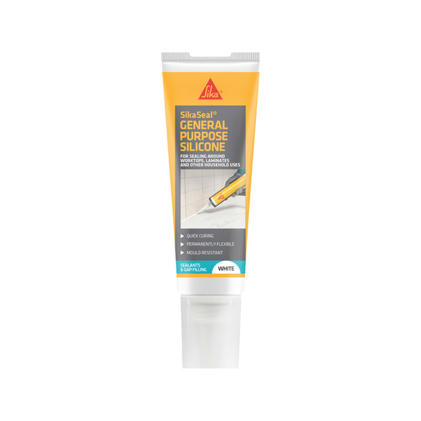 Sikaseal general purpose white silicone 80ml tube
