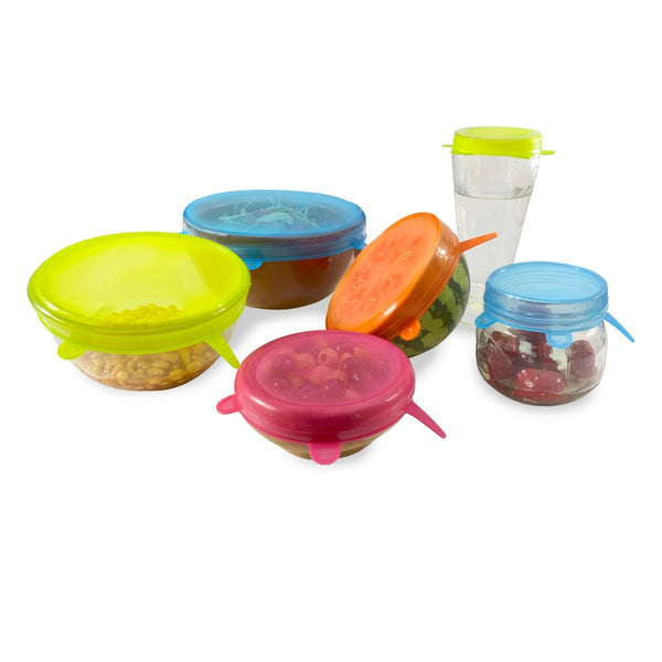 Reusable silicone bubble stretch lids