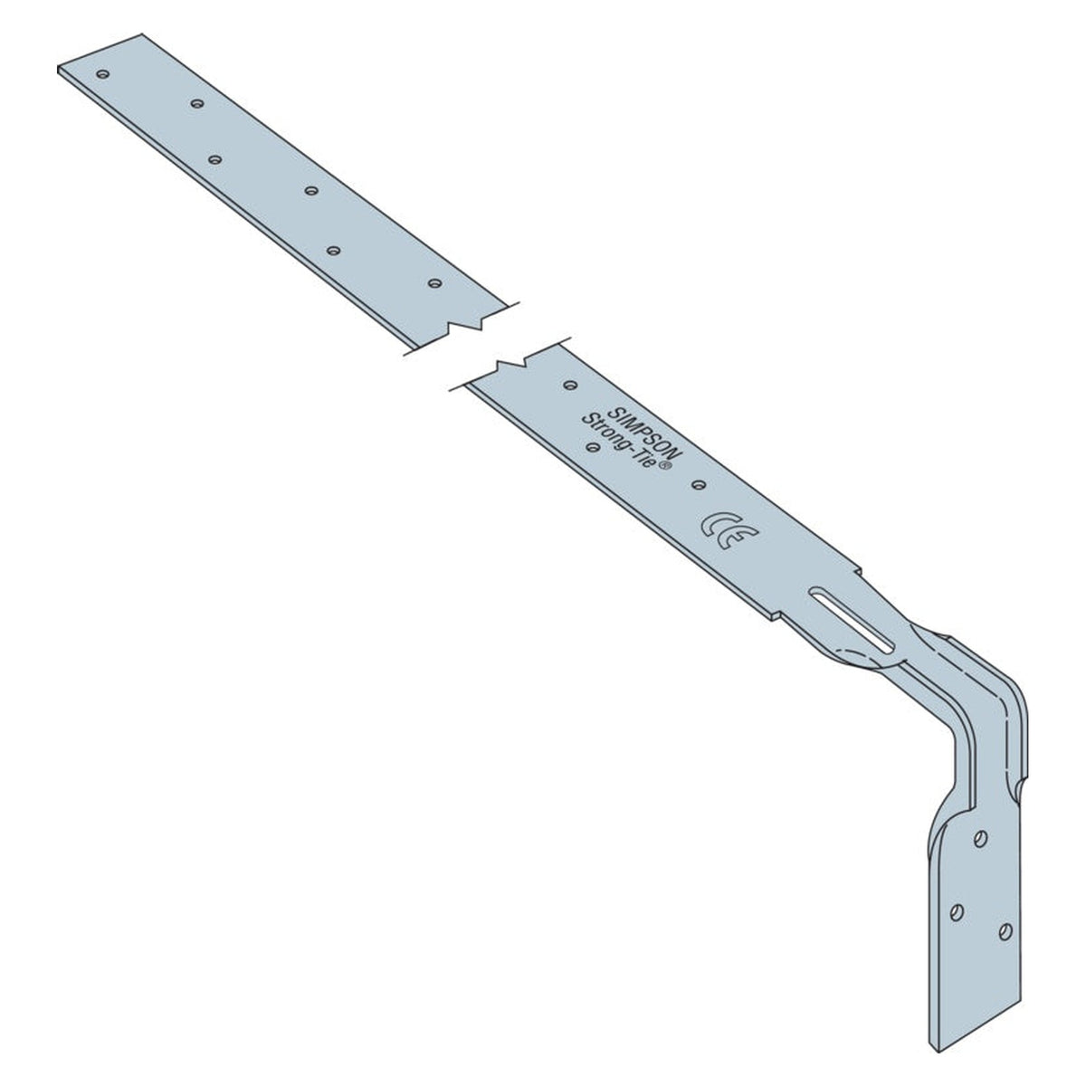 Simpson Strong-Tie light engineered bent strap 1000mm, view 2