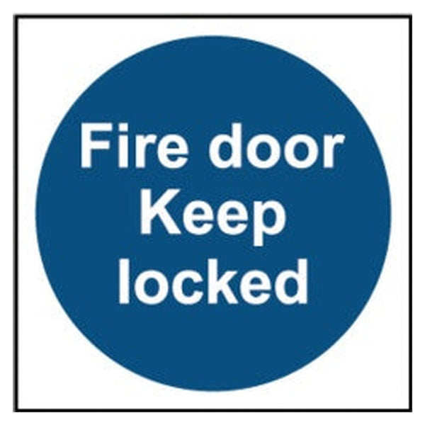 Smiths Architectural Fire Door Keep Locked sign