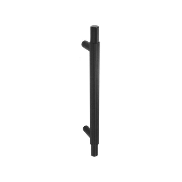 Smiths Architectural matt black linear knurled handle 128mm