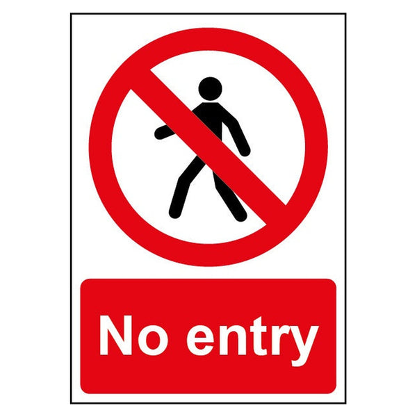 Smiths Architectural rigid plastic No Entry sign