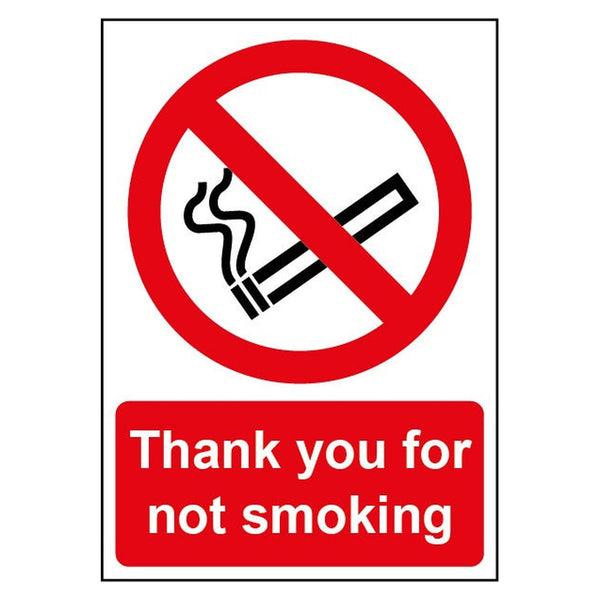 Smiths Architectural thanks for not smoking sign