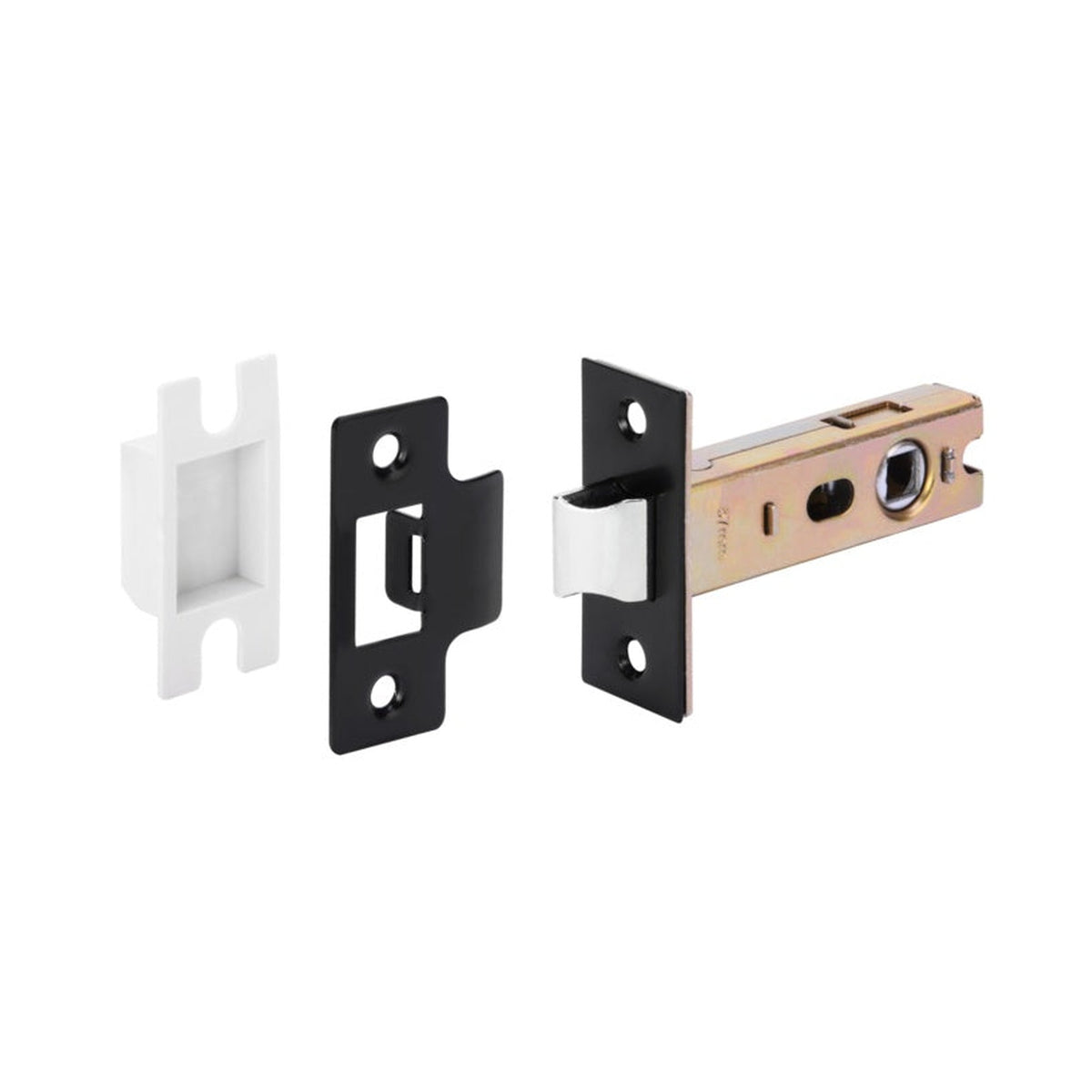 Smiths Architectural 76mm matt black tubular bolt-thru latch