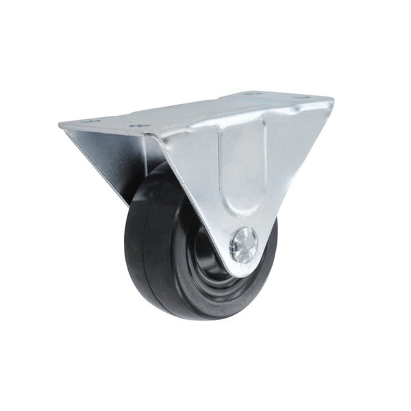 Smiths Ironmongery rigid castor with 65mm rubber wheel