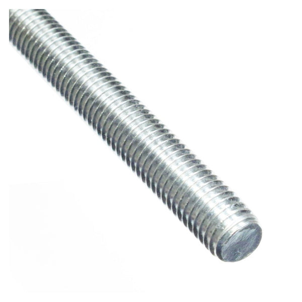 Smiths Ironmongery zinc plated M12 threaded rod 1m