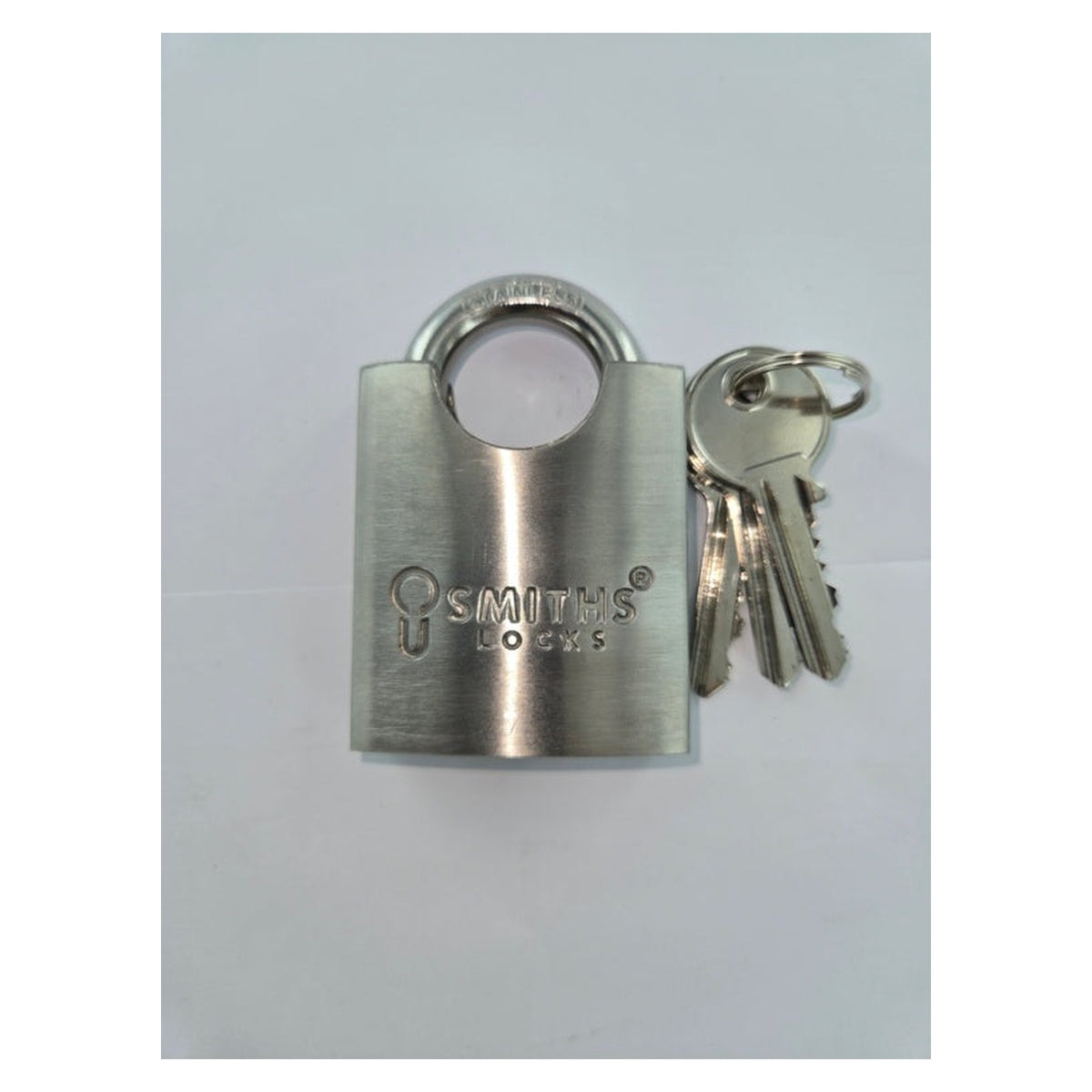 Smiths Locks 50mm stainless steel close shackle padlock, view 2