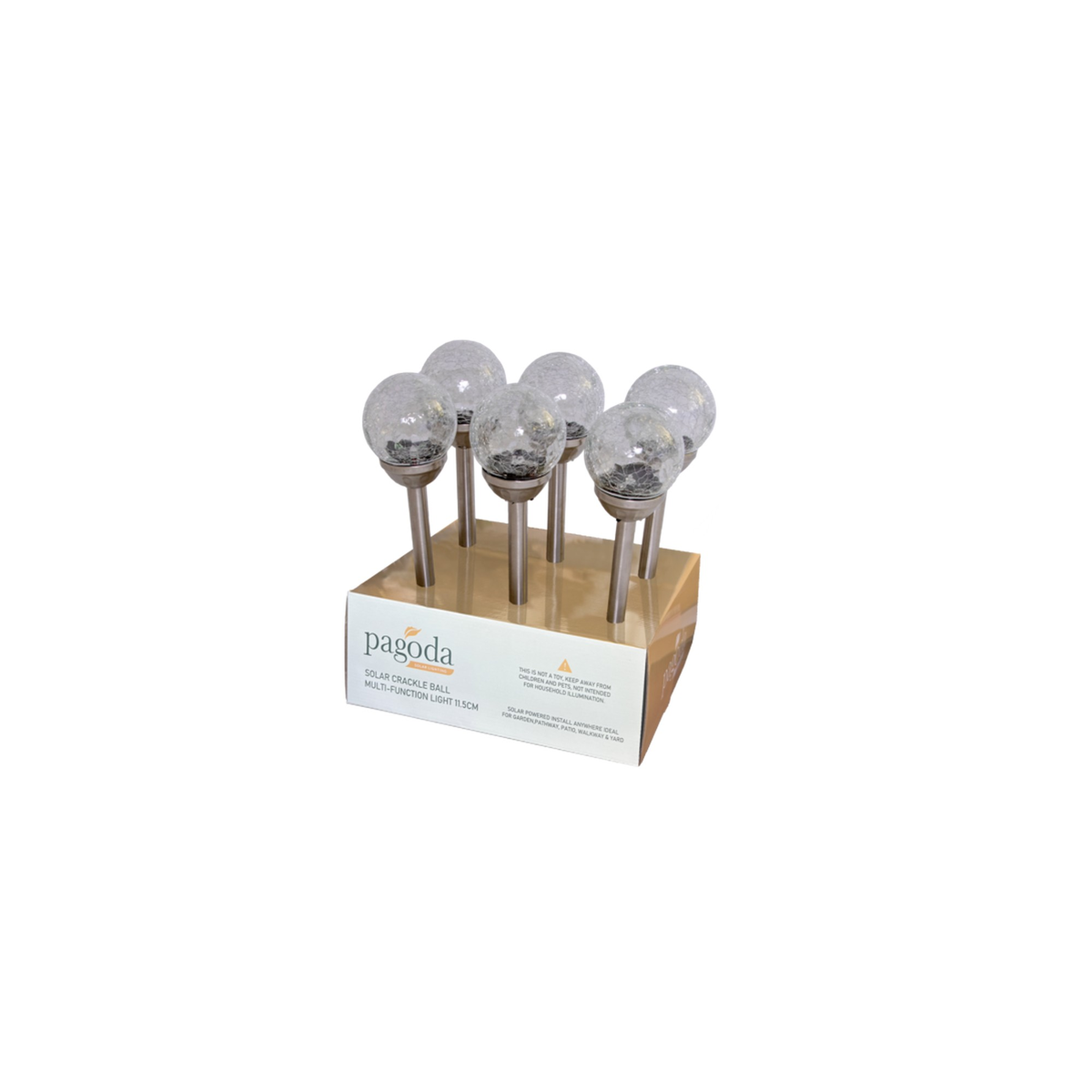 Solar Crackle Ball Multi Function Light - 11.5cm, view 2